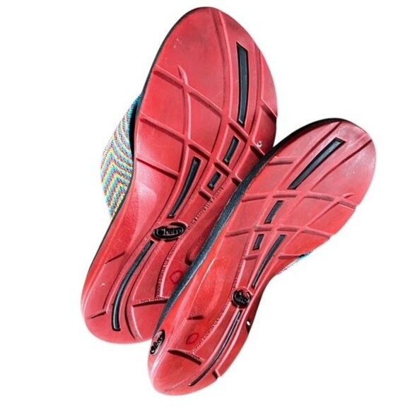 Chaco Women's Size 5 Rainbow Strap Flip Flop Sandals - Picture 4 of 4